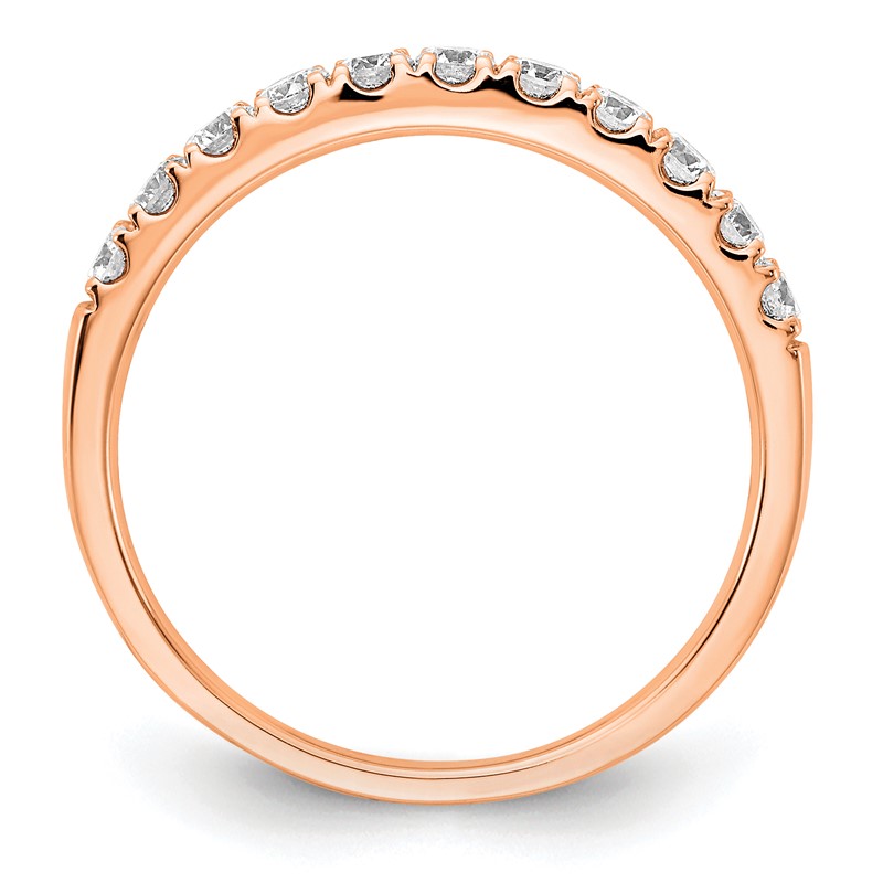 14k Rose Gold 1/2 carat Lab Grown Diamond VS/SI+ G+ Complete Wedding Band