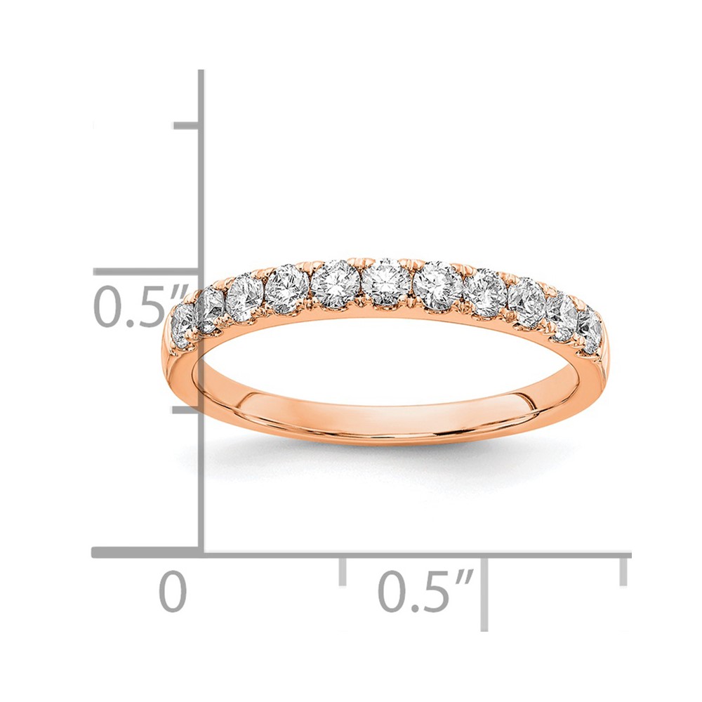 14k Rose Gold 1/2 carat Lab Grown Diamond VS/SI+ G+ Complete Wedding Band (RM4227B-045-6RLG)