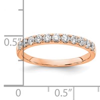 14K Rose Gold 0.50 Carat Lab Grown Diamond VS SI+ G+ Complete Wedding Band view 3