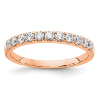 14K Rose Gold 0.50 Carat Lab Grown Diamond VS SI+ G+ Complete Wedding Band view 1