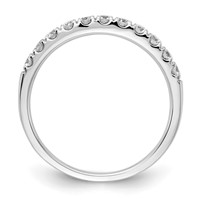 14K White Gold 0.50 Carat Lab Grown Diamond VS SI+ G+ Complete Wedding Band view 2