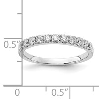 14K White Gold 0.50 Carat Lab Grown Diamond VS SI+ G+ Complete Wedding Band view 3