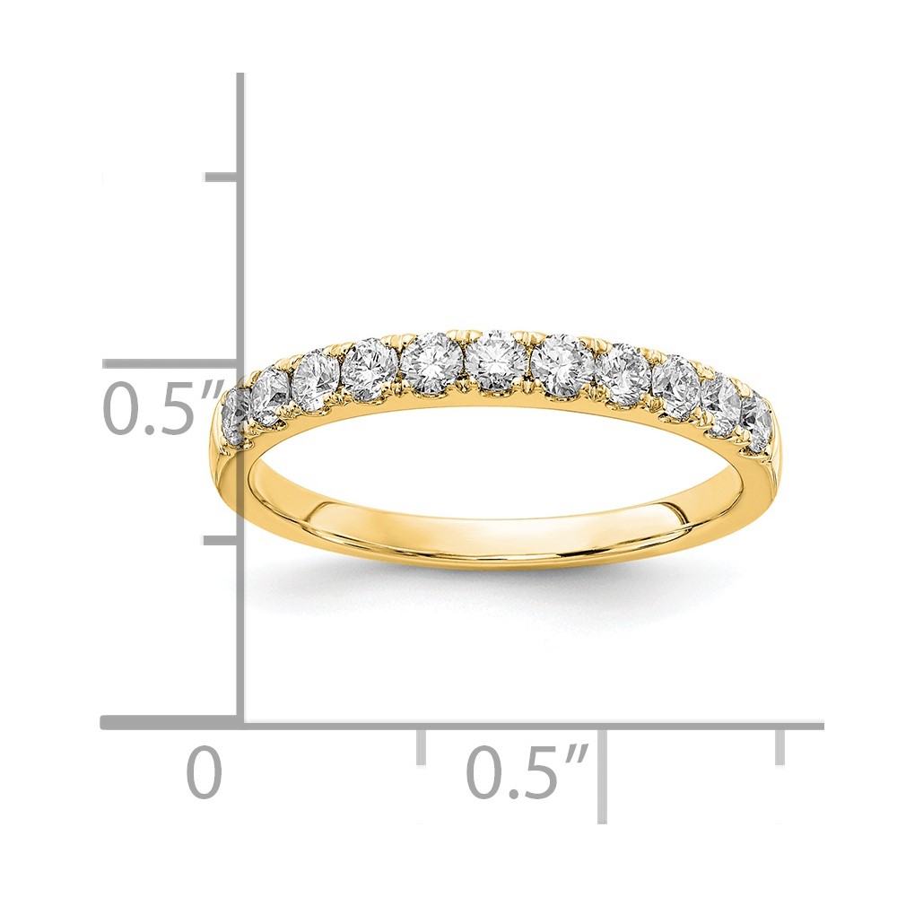 14k 1/2 carat Lab Grown Diamond VS/SI+ G+ Complete Wedding Band (RM4227B-045-5YLG)