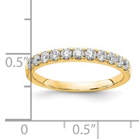 14K Yellow Gold 0.50 Carat Lab Grown Diamond VS SI+ G+ Complete Wedding Band view 3