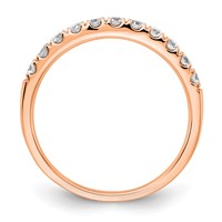 14K Rose Gold 0.50 Carat Lab Grown Diamond VS SI+ G+ Complete Wedding Band view 2