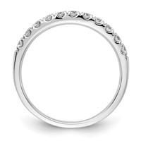 14K White Gold 0.50 Carat Lab Grown Diamond VS SI+ G+ Complete Wedding Band view 2