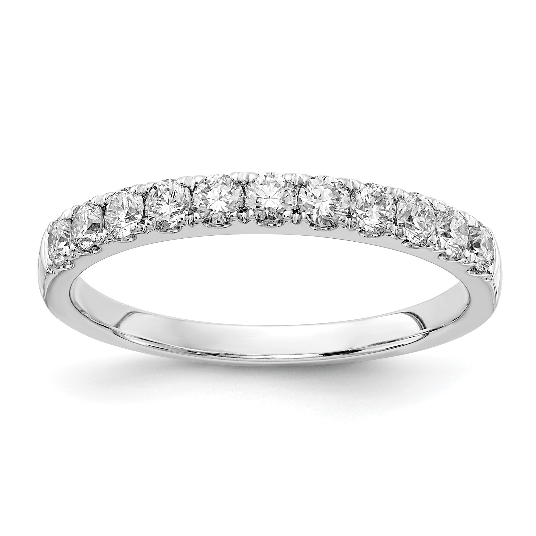 14k White Gold 1/2 carat Lab Grown Diamond VS/SI+ G+ Complete Wedding Band (RM4227B-045-7WLG)