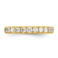 14K Yellow Gold 0.50 Carat Lab Grown Diamond VS SI+ G+ Complete Wedding Band view 4