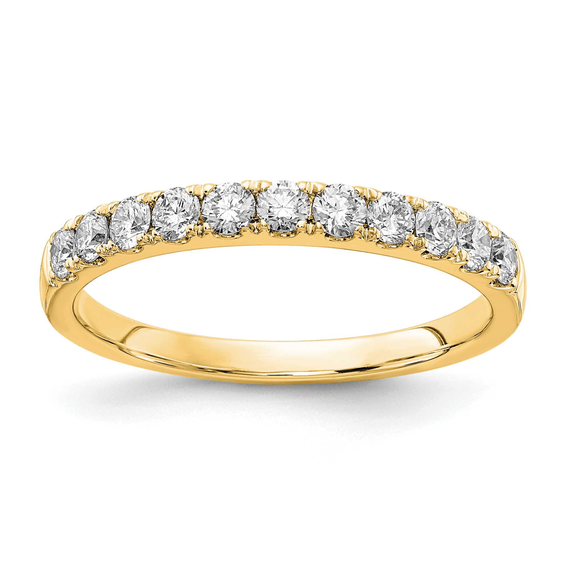 14k 1/2 carat Lab Grown Diamond VS/SI+ G+ Complete Wedding Band (RM4227B-045-7YLG)