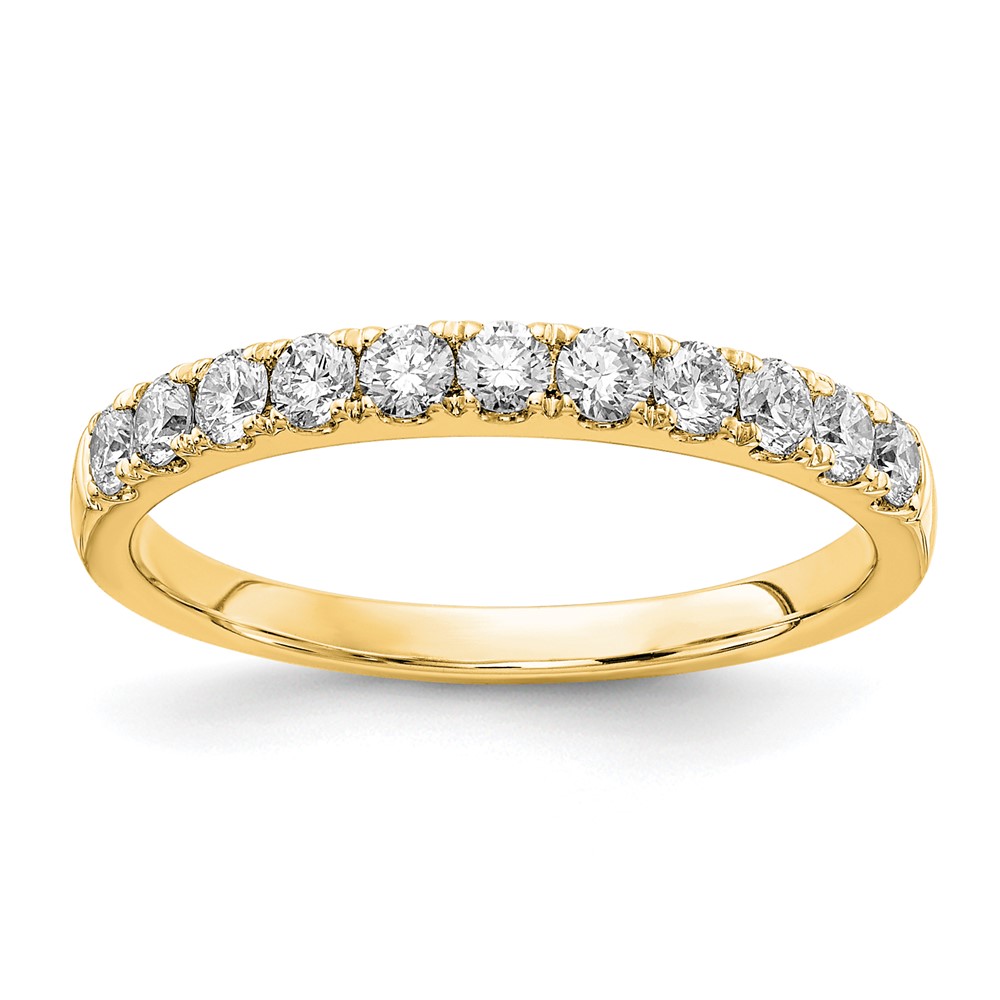 14k 1/2 carat Lab Grown Diamond VS/SI+ G+ Complete Wedding Band (RM4227B-045-7YLG)