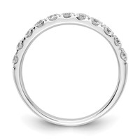 14K White Gold 0.75 Carat Lab Grown Diamond VS SI+ G+ Complete Wedding Band view 2