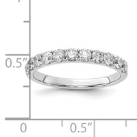14K White Gold 0.75 Carat Lab Grown Diamond VS SI+ G+ Complete Wedding Band view 3