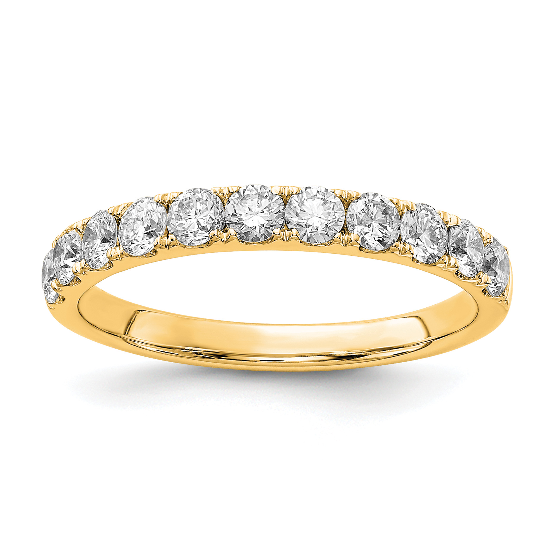 14k 3/4 carat Lab Grown Diamond VS/SI+ G+ Complete Wedding Band (RM4227B-075-7YLG)
