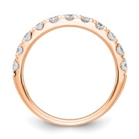 14K Rose Gold 1 Carat Lab Grown Diamond VS SI+ G+ Complete Wedding Band view 2