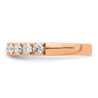 14K Rose Gold 1 Carat Lab Grown Diamond VS SI+ G+ Complete Wedding Band view 3