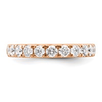 14K Rose Gold 1 Carat Lab Grown Diamond VS SI+ G+ Complete Wedding Band view 4
