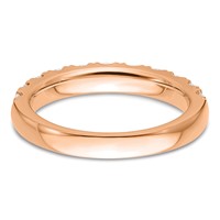 14K Rose Gold 1 Carat Lab Grown Diamond VS SI+ G+ Complete Wedding Band view 5