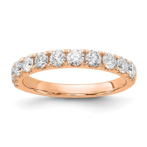 14K Rose Gold 1 Carat Lab Grown Diamond VS SI+ G+ Complete Wedding Band