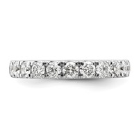 14K White Gold 1 Carat Lab Grown Diamond VS SI+ G+ Complete Wedding Band view 4