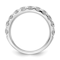14K White Gold 1.50 Carat Lab Grown Diamond VS SI+ G+ Complete Wedding Band view 2