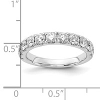 14K White Gold 1.50 Carat Lab Grown Diamond VS SI+ G+ Complete Wedding Band view 3