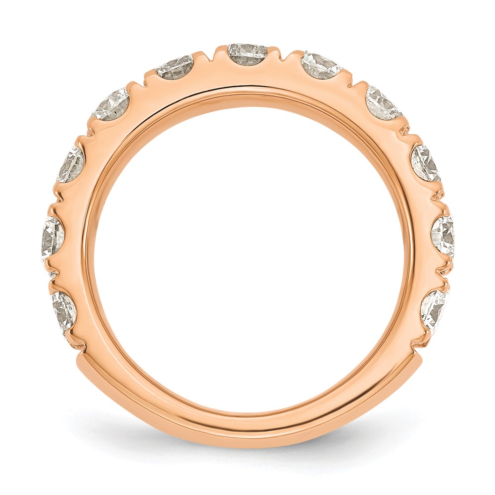 14k Rose Gold 2 carat Lab Grown Diamond VS/SI+ G+ Complete Wedding Band (RM4227B-200-5RLG)