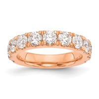14K Rose Gold 2 Carat Lab Grown Diamond VS SI+ G+ Complete Wedding Band view 1