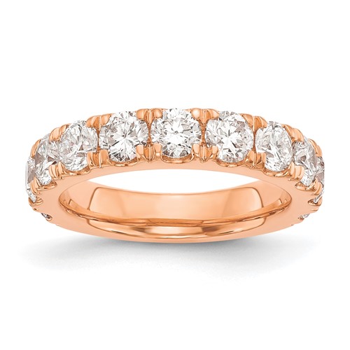 14K Rose Gold 2 Carat Lab Grown Diamond VS SI+ G+ Complete Wedding Band