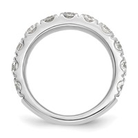 14K White Gold 2 Carat Lab Grown Diamond VS SI+ G+ Complete Wedding Band view 2