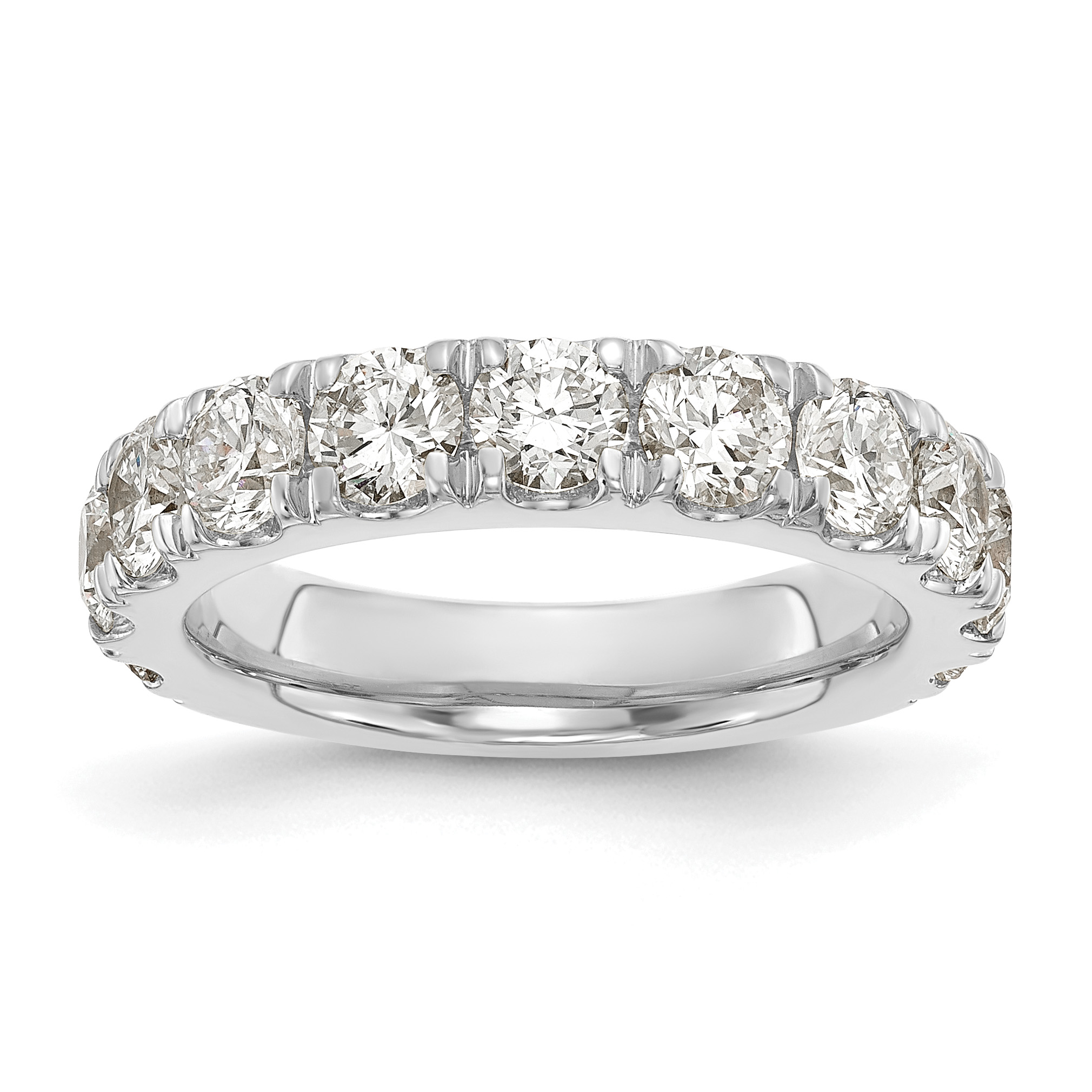 14k White Gold 2 carat Lab Grown Diamond VS/SI+ G+ Complete Wedding Band (RM4227B-200-7WLG)