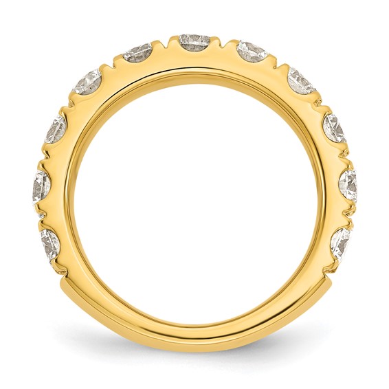 14ky Cert. Lab Grown Diamond VS DEF 2 ct Wedding Band