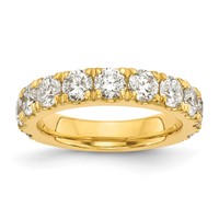 14K Yellow Gold 2 Carat Lab Grown Diamond VS SI+ G+ Complete Wedding Band view 1