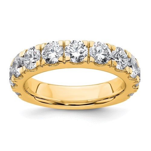 14K Yellow Gold 3 Carat Certified Lab Grown Diamond VS SI+ G+ Complete Wedding Band
