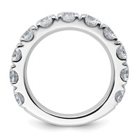 14K White Gold 4 Carat Lab Grown Diamond VS SI+ G+ Complete Wedding Band view 2