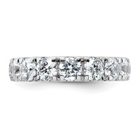 14K White Gold 4 Carat Lab Grown Diamond VS SI+ G+ Complete Wedding Band view 4
