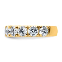 14K Yellow Gold 4 Carat Lab Grown Diamond VS SI+ G+ Complete Wedding Band view 3