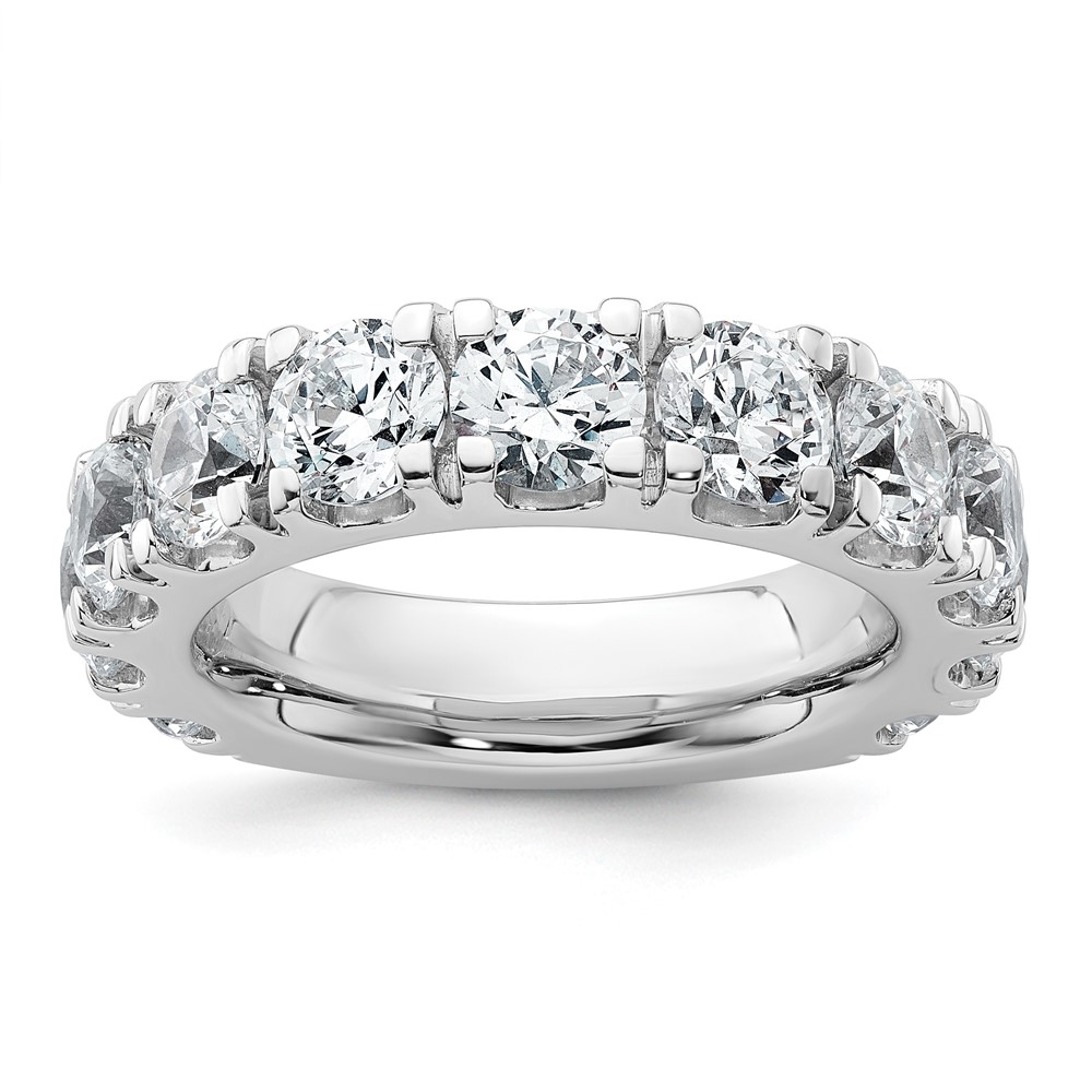 14K White Gold 5.33 Carat Lab Grown Diamond VS SI+ G+ Complete Wedding Band