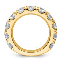 14K Yellow Gold 5.33 Carat Lab Grown Diamond VS+ F+ Complete Wedding Band view 2