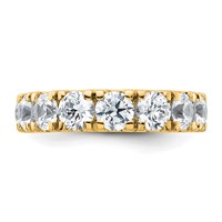 14K Yellow Gold 5.33 Carat Lab Grown Diamond VS+ F+ Complete Wedding Band view 4