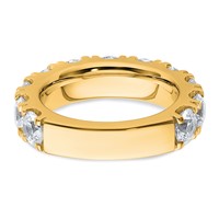 14K Yellow Gold 5.33 Carat Lab Grown Diamond VS+ F+ Complete Wedding Band view 5
