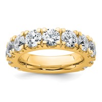 14K Yellow Gold 5.33 Carat Lab Grown Diamond VS+ F+ Complete Wedding Band view 1