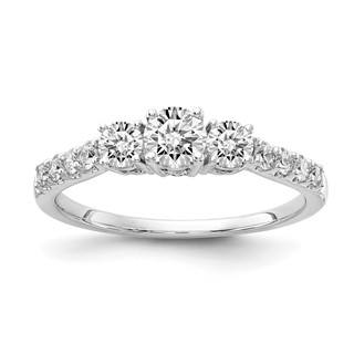 14kr Lab Grown Diamond VS/SI+ G+ 3-Stone Engagement Ring