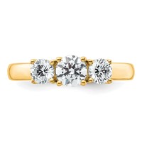 14K Yellow Gold 1 Ct. Round Diamond Ring Mounting view 4