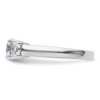 14K White Gold 1.50 Carat Lab Grown Diamond VS SI+ G+ Three Stone Complete Engagement Ring view 3