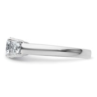 14K White Gold 1.50 Carat Certified Lab Grown Diamond VS+ F+ Three Stone Complete Engagement Ring view 3