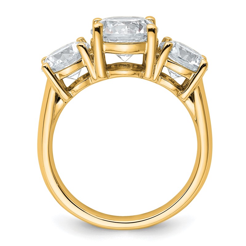 14k 4 carat Lab Grown Diamond VS/SI+ G+ Three Stone Complete Engagement Ring