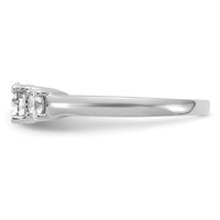 14K White Gold 3 Stone Band 1.50 ctw Mounting Only view 2