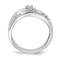 14K White Gold 0.33 Carat Lab Grown Diamond VS SI+ G+ Complete Fashion Ring view 2