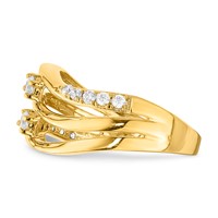 14K White Gold 0.33 Carat Lab Grown Diamond VS SI+ G+ Complete Fashion Ring view 3