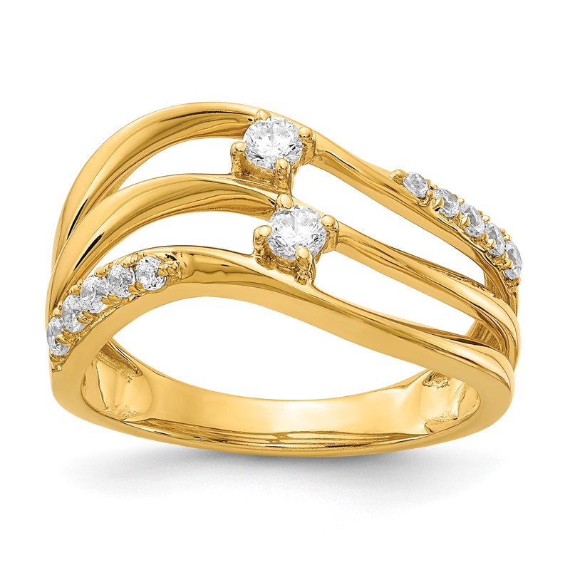14k 1/3 carat Lab Grown Diamond VS/SI+ G+ Complete Fashion Ring